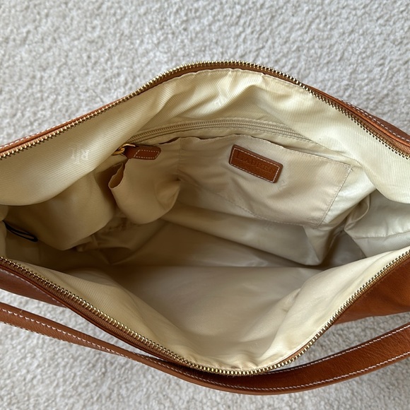 Lauren Ralph Lauren Classic Camel Leather Hobo - Picture 13 of 17